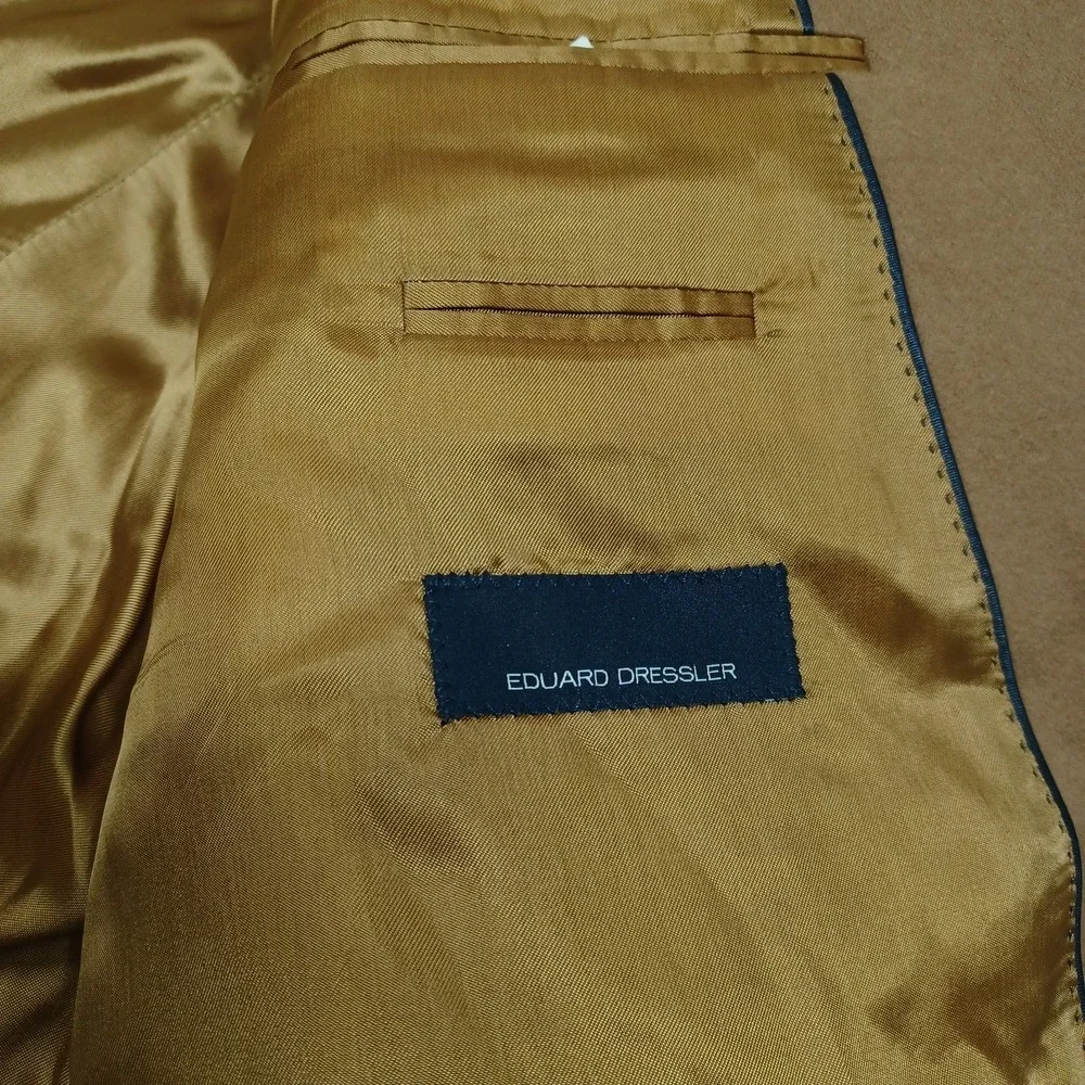 Eduard Dressler Blazer Mens 54‎ brown Cashmere Pockets Loro Piana